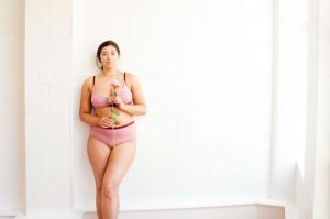 Women wearing pink underwear