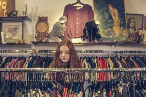 Woman in op shop