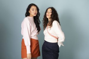 Gaal models in skirts and jumpers