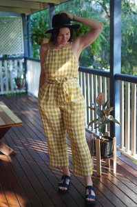 Completed gingham jumpsuit