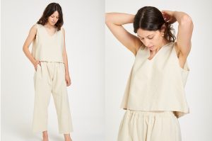 Vege Threads beige hemp set