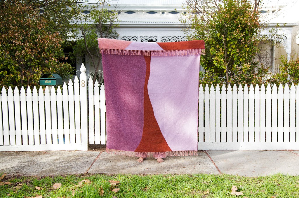 Pink and red Seljak blanket
